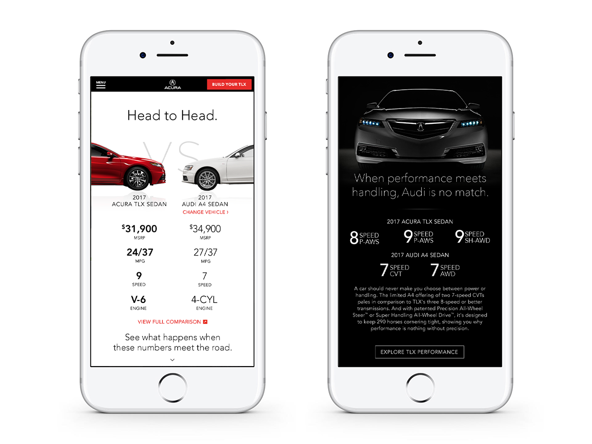 Acura TLX Mobile Landing Page 1