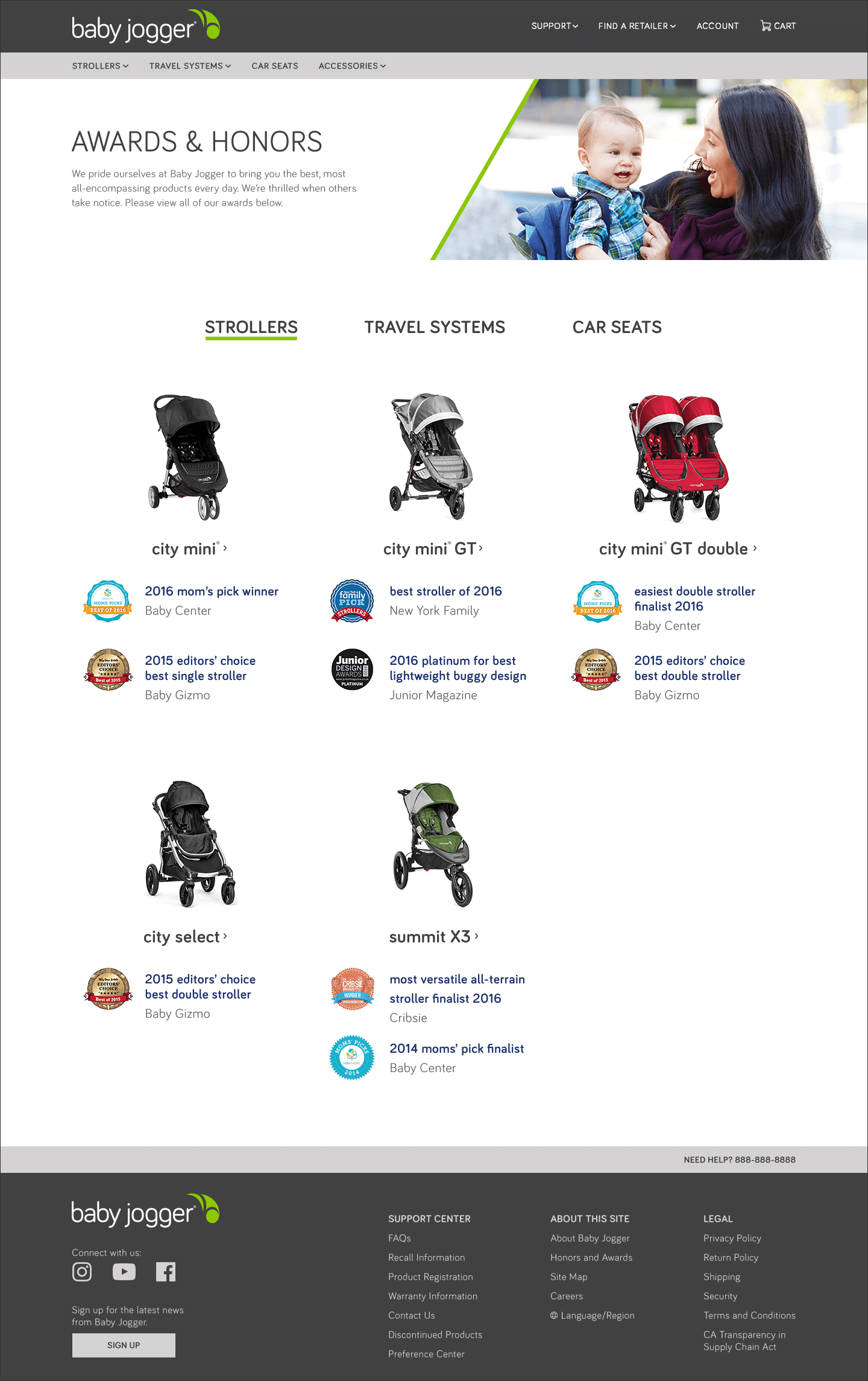 Baby Jogger Awards and Honors Page