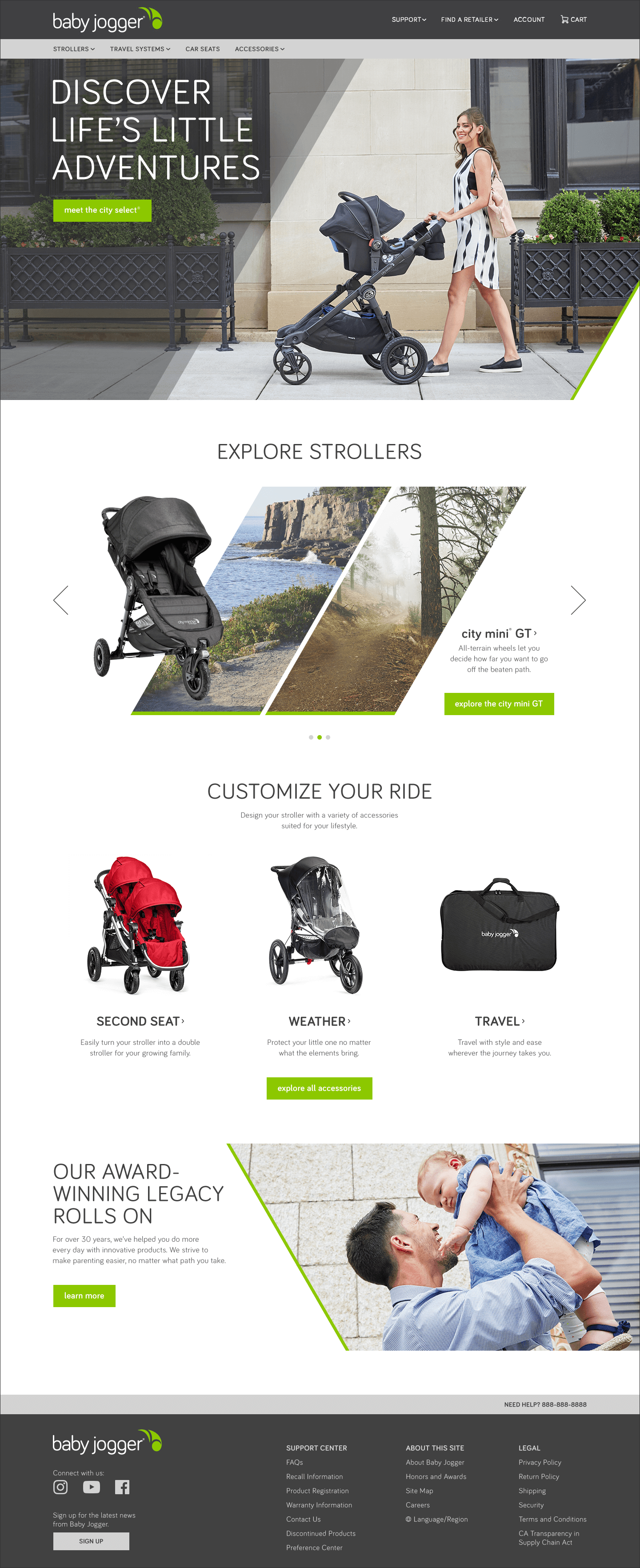 Baby Jogger Home Page