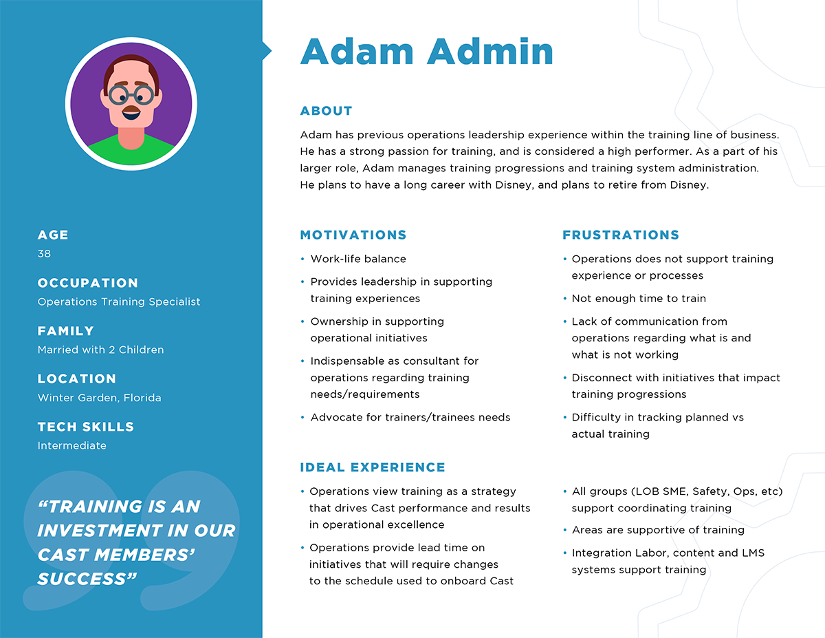 Adam Admin's Persona