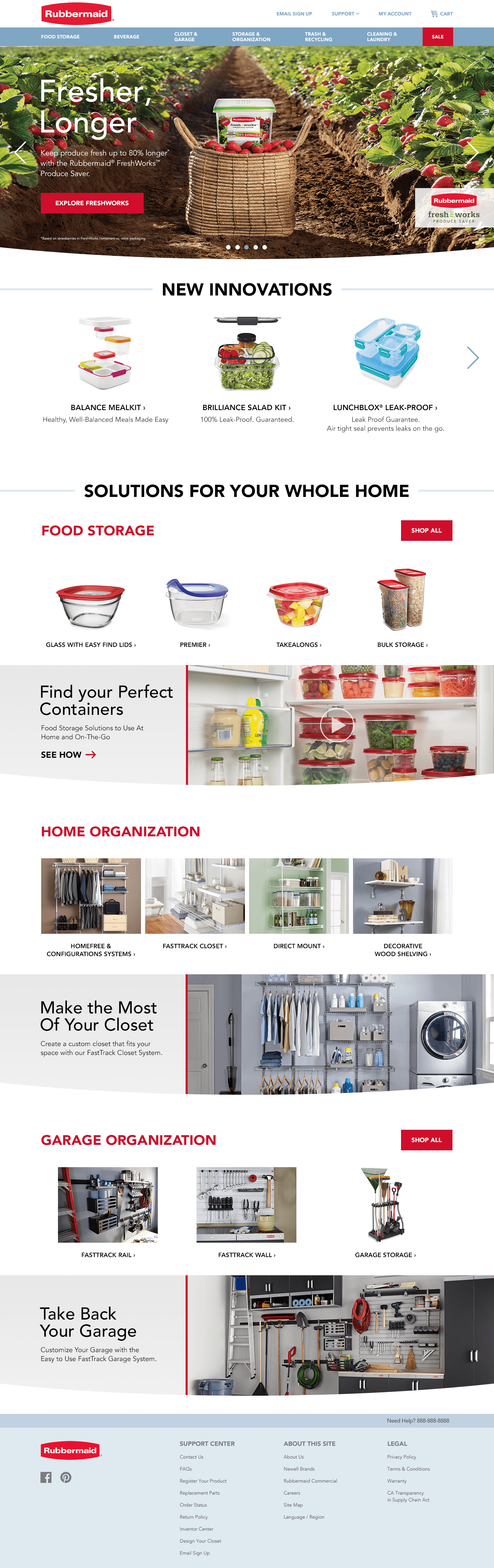 Rubbermaid Home Page