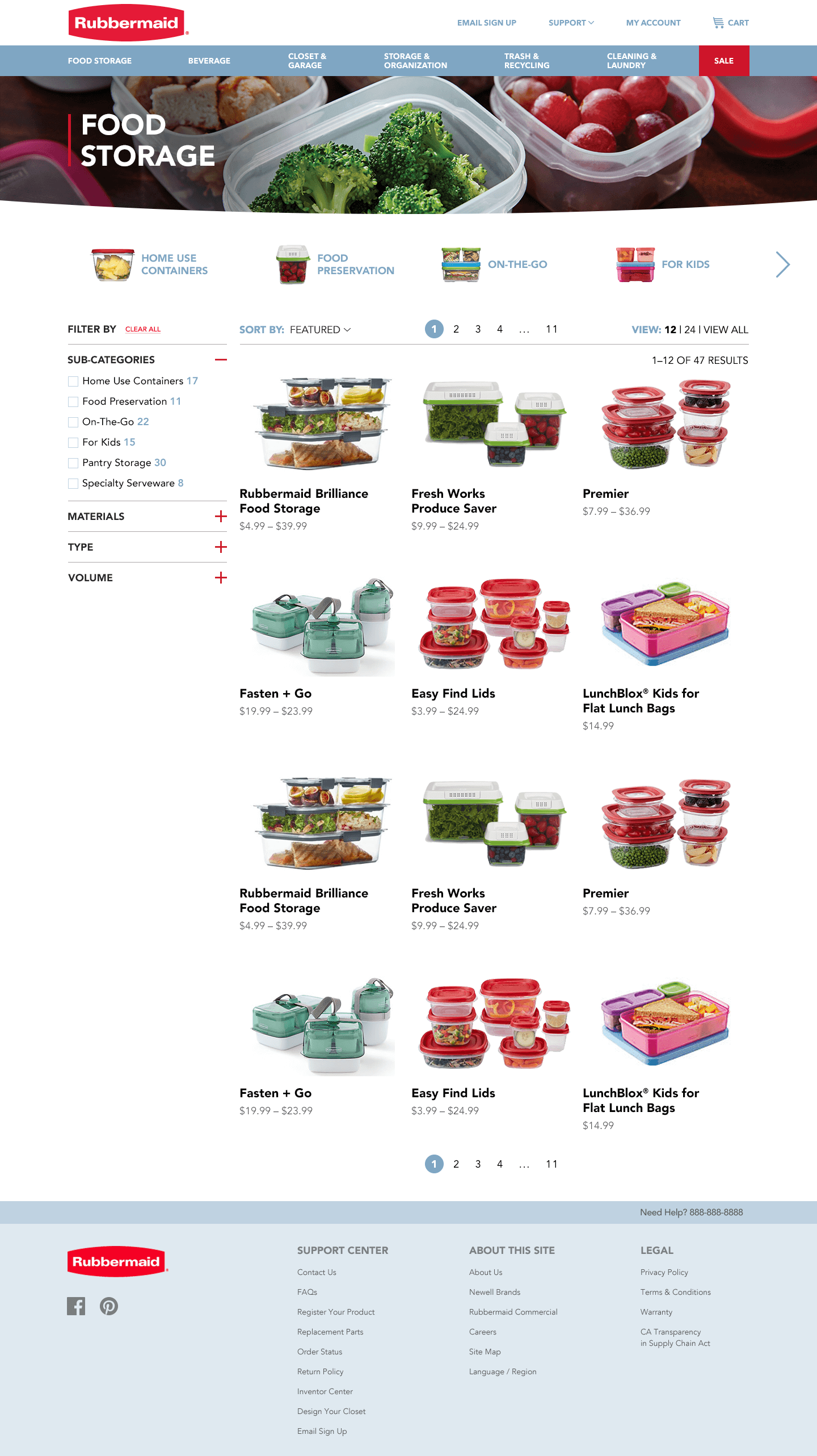 Rubbermaid Shop Page