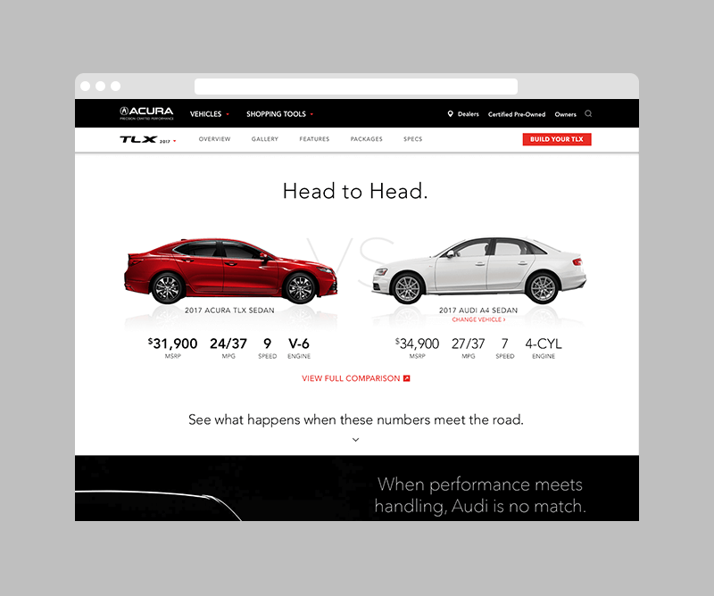 Acura TLX Website Pitch Thumbnail